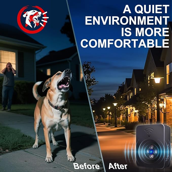 Ultimate Ultrasonic Bark Control Device for Dogs - 50ft Remote & Auto Sensor Modes | Weatherproof Anti-Bark Deterrent | Handheld Remote Training Tool | Stop Excessive Barking Humanely