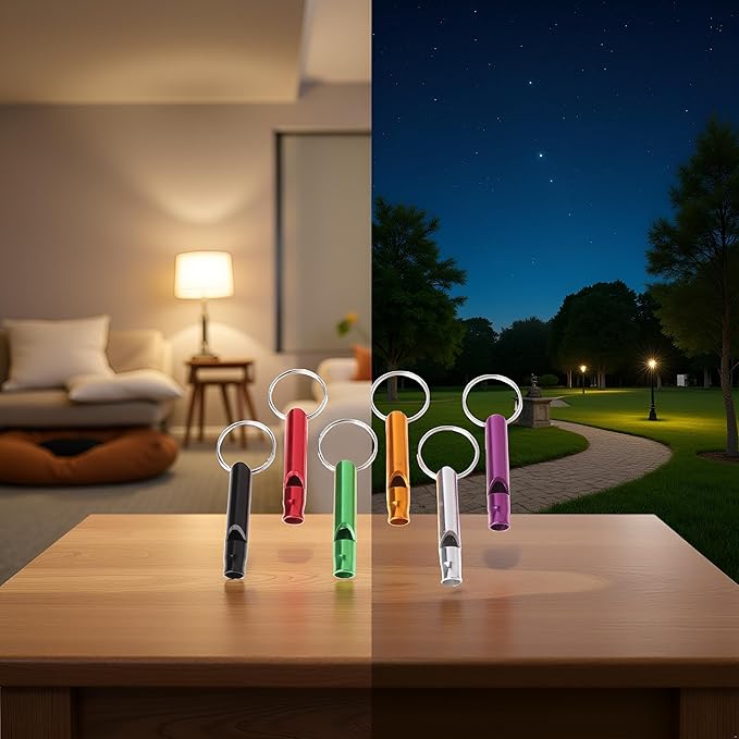 6Pcs Ultrasonic Dog Training Whistle - Metal Anti-Barking and Recall Whistles for Small to Large Dogs | Silent Dog Whistle for Pet Training,Pet Training Tools, Anti-Barking Devices