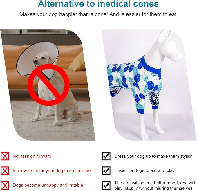 LovinPet Giant Dogs PJS Bodysuit, Pet Pajamas for Dogs, Abstract Geometric Print, Pitbull Clothes, Large Dog Jammies, Pitbull Onesie, Lightweight Pullover Dog Pajamas, Large