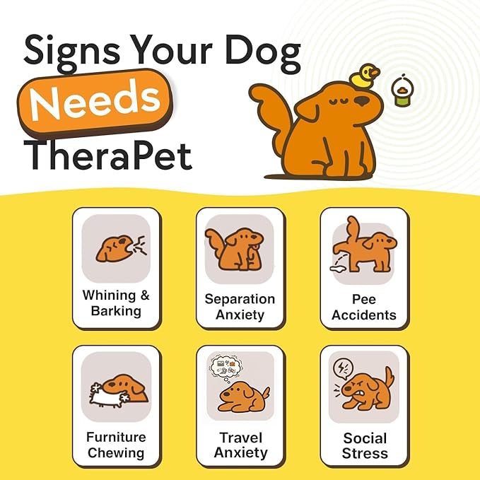 Therapet MD Dog Calming Diffuser - Pheromone Diffuser for Dogs Indoor Behavior Support, Anxiety Aid, 60 Day Long Lasting Refill Kit, Natural Formula