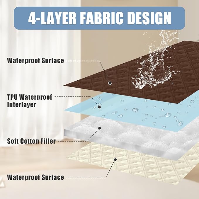 Smiry Waterproof Dog Blanket, Reversible Dog Bed Cover Pet Blanket, Soft Pet Couch Covers for Sofa Washable, Bed Couch Sofa Furniture Protector for Puppy Cat Kids (40"x90", Brown/Beige)