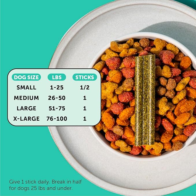 Pet Honesty Dental Health Fresh Sticks - Oral Hygiene Dental Treat for Dogs - Dental Dog Chews - Freshen Dog Breath, Reduce Plaque + Tartar - 16 Sticks