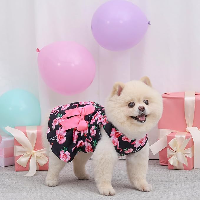 CuteBone Velvet Dog Dresses for Small Dogs, Stylish & Soft Fabric, Comfortable Fit for Everyday Wear, Perfect for Special Occasions NCVA11L