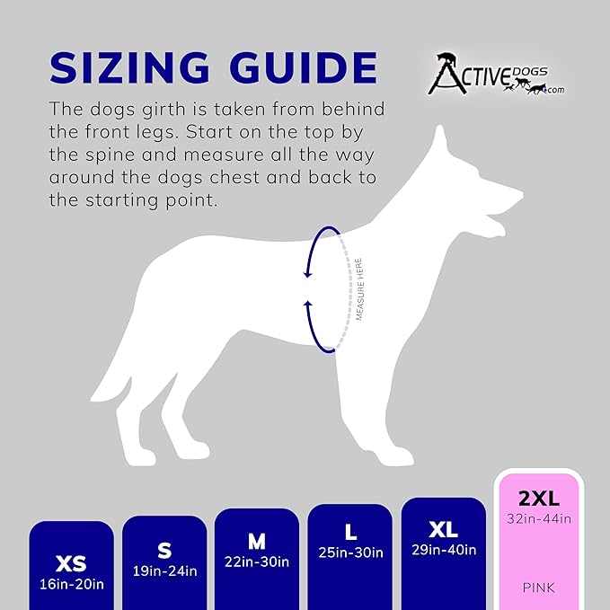 ActiveDogs Full Service Dog Kit - 2XL Pink - Service Vest Harness with Handle, ID Holder, ADA Cards, Medical Alert Keychain, Leash & Patches