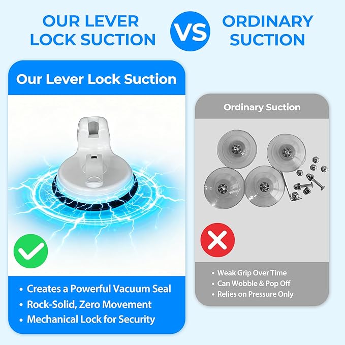 L&W BROS. Cat Window Perch with Lever Lock Suction Cups Holds up to 50 lbs Foldable & Space Saving Design Heavy Duty Window Hammock for Large Cats (L 1Pc)