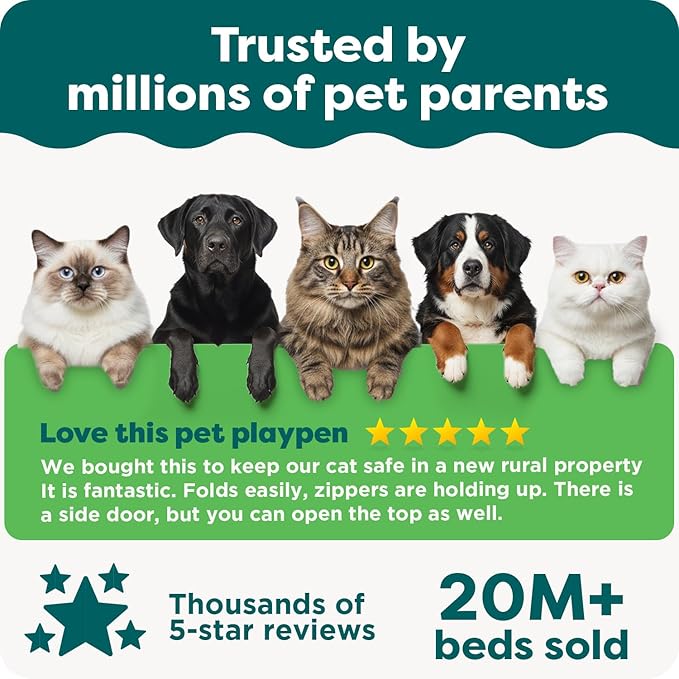 FurHaven Portable Pet Playpen for Dogs & Cats, Extra Large Indoor Kitten Playpen with Mesh Sides, Foldable Dog Playpen for Small Dogs, Pop Up Travel Dog Pen, X-Large, Gray Pebbles