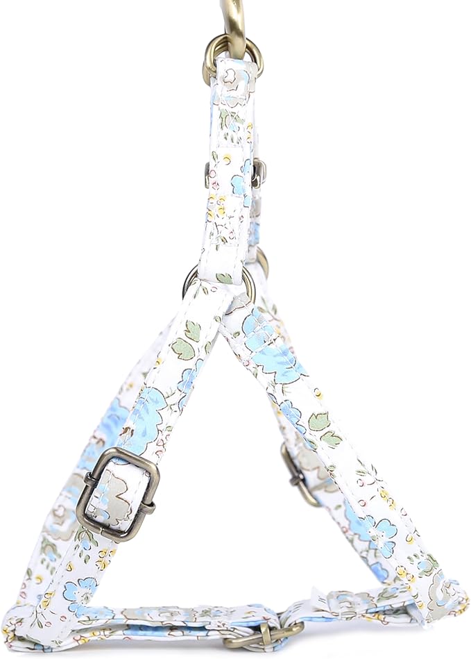 Angie and Allie Organic Cotton Personalized Step in Dog Harness,Custom Dog Halter Vests,Adjustable No Pull Canine Halter Harness for Small Medium Large Dogs