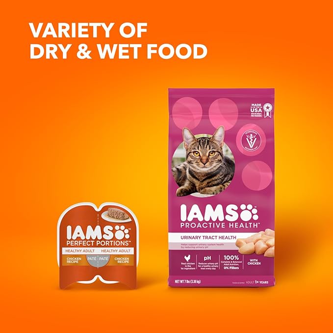 IAMS Proactive Health Adult Urinary Tract Healthy Dry Cat Food with Chicken, 16 lb. Bag