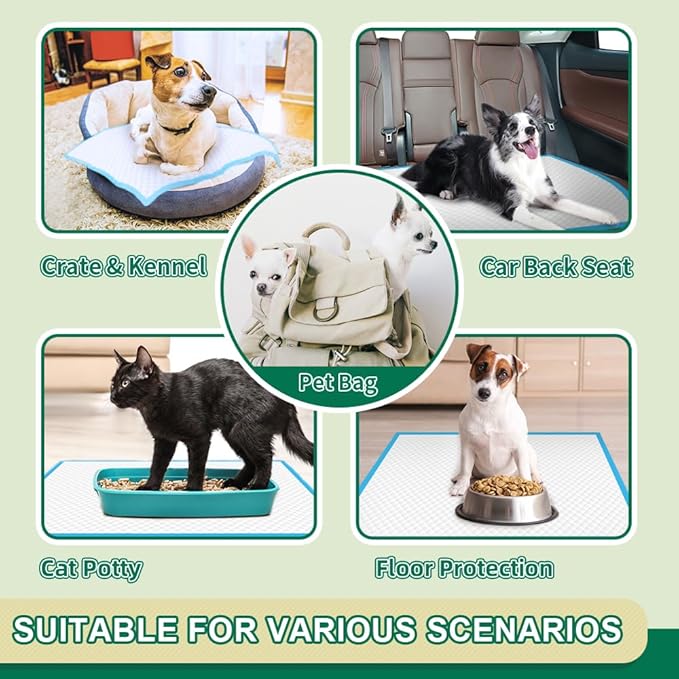 IMMCUTE Puppy Pee Pads 22"x23" | Dog Pee Training Pads Super Absorbent & Leak-Proof | Disposable Pet Piddle and Potty Pads for Puppies | Dogs | Doggie| Cats | Rabbits (Regular, Count, 14)