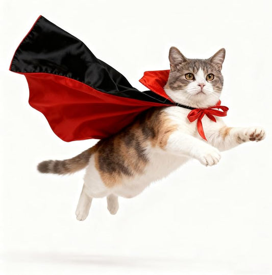 Halloween Dog Cat Vampire Cloak Costume Stand-Collar Design, Pet Cape Cosplay Apparel Holiday Party Dress Up Decoration, Halloween Costumes Cape Pet