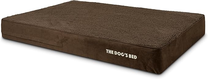 The Dog’s Bed Orthopedic Memory Foam Dog Bed, XXL Brown Plush, Pain Relief for Arthritis, Hip & Elbow Dysplasia, Post Surgery, Lameness, Supportive, Calming, Waterproof Washable Cover