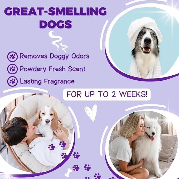 Alpha Dog Series Bright White Grooming Natural Dog Shampoo and Conditioner with Aloe Vera, pH balanced Shampoo for Dogs, Tear-Free, Moisturizing Dog Shampoo for Sensitive Skin - 26.4 Oz