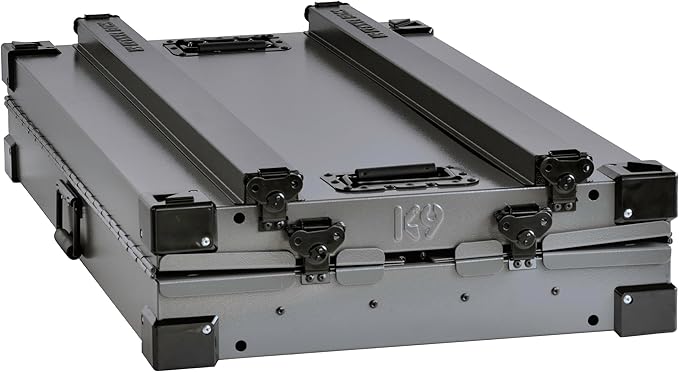 Heavy Duty Fully Collapsible Powder-Coated Aluminum Dog Crate - Medium-Long (Gray)