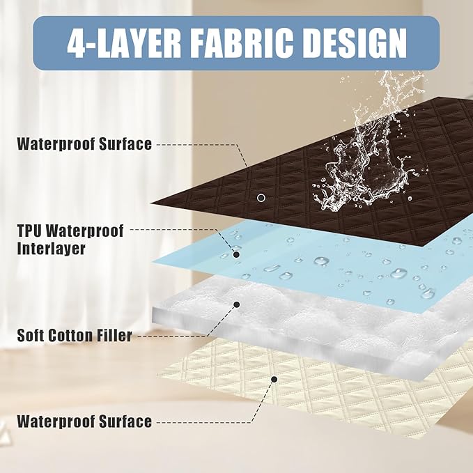 Smiry Waterproof Dog Blanket, Reversible Dog Bed Cover Pet Blanket, Soft Pet Couch Covers for Sofa Washable, Bed Couch Sofa Furniture Protector for Puppy Cat Kids (52"x82", Chocolate/Beige)