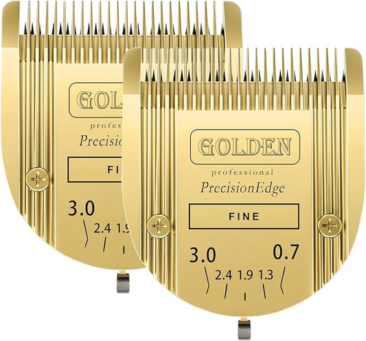 COSYONALL Adjustable Dog Grooming Clipper 5-in-1 Blade Compatible with WAHL Professional Animal Clipper Arco, Bravura, Chromado, Creativa, Figura, and Motion Pet, Dog, and Horse (Gold/2PC)