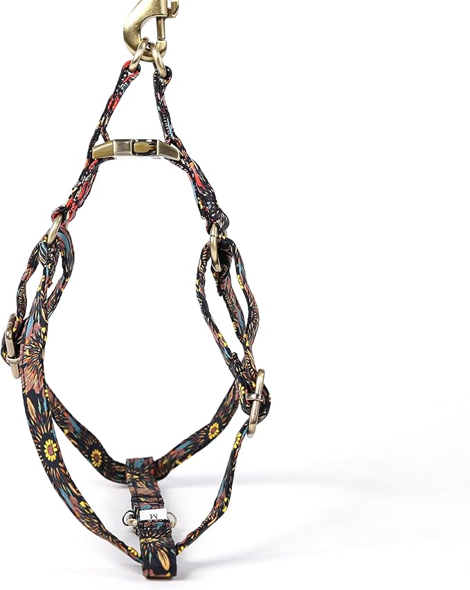 Angie and Allie Organic Cotton Personalized Step in Dog Harness,Custom Dog Halter Vests,Adjustable No Pull Canine Halter Harness for Small Medium Large Dogs