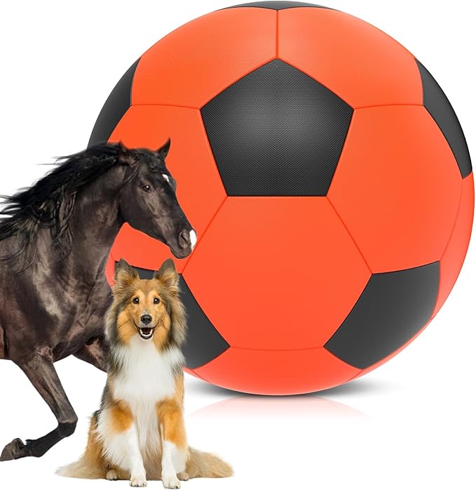 QDAN Herding Ball for Dogs, 25 inch Dog Balls, Giant Dog Toys Horse Toy, Herding Ball for Australian Shepherd, Orange