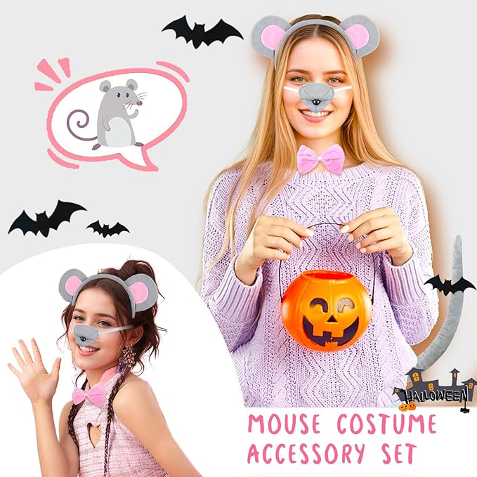 ONEPEACE Halloween Animal Costume Accessory Set for Halloween Party, Birthday, Christmas, Cosplay Animal Fancy Dress up