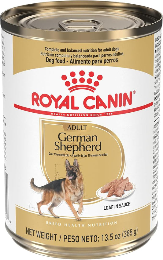 Royal Canin Breed Health Nutrition German Shepherd Adult Loaf in Sauce Dog Food, 13.5 oz (Pack of 12)