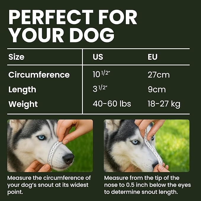 BRONZEDOG Dog Muzzle Adjustable Durable PVC Wire Basket for Large and Extra Large Dogs with Leather Straps Breathable, Drinkable, Training, Prevents Biting (PVC, Husky & Doberman)