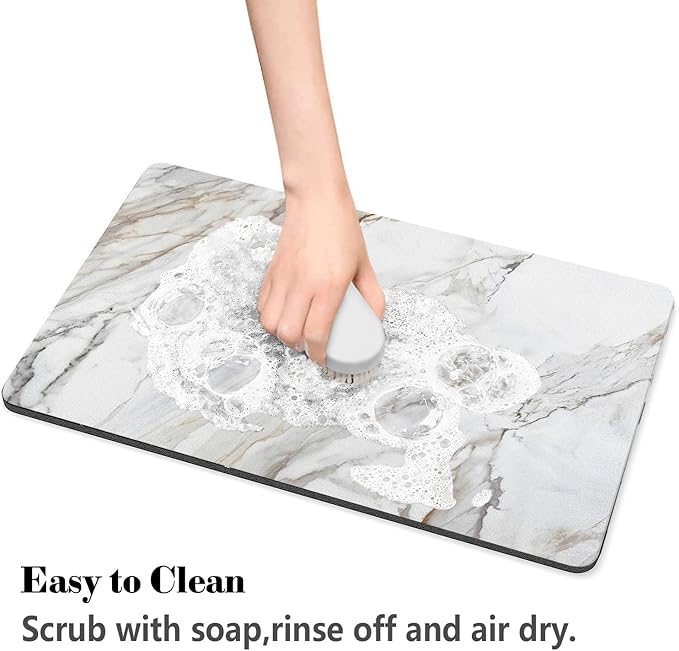 Dog Food Mats for Floors Absorbent, Pet Cat Food Mat - Quick Dry Dog Bowl Mats for Food and Water, Eco-Friendly Boho Pet Supplies