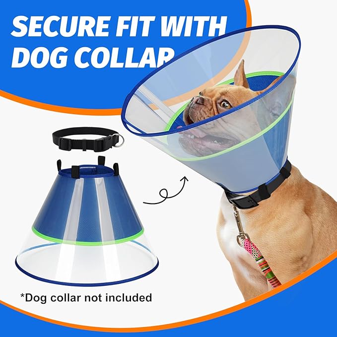 Dog Cone Collar with Soft Padding to Stop Licking, Elizabeth Recovery Collar After Surgery for Large Medium Small Dogs, Comfortable Pet Head Cone Alternative for Neutering Spay Injury(XL)