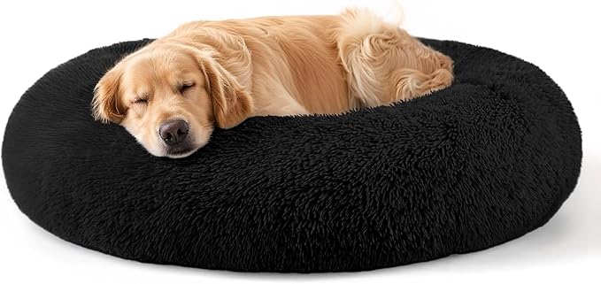 Dog Beds Large Sized Dog and Cats, 32in Pet Beds for Large Pet, Washable Indestructible Extra Large Dog Bed (Black)