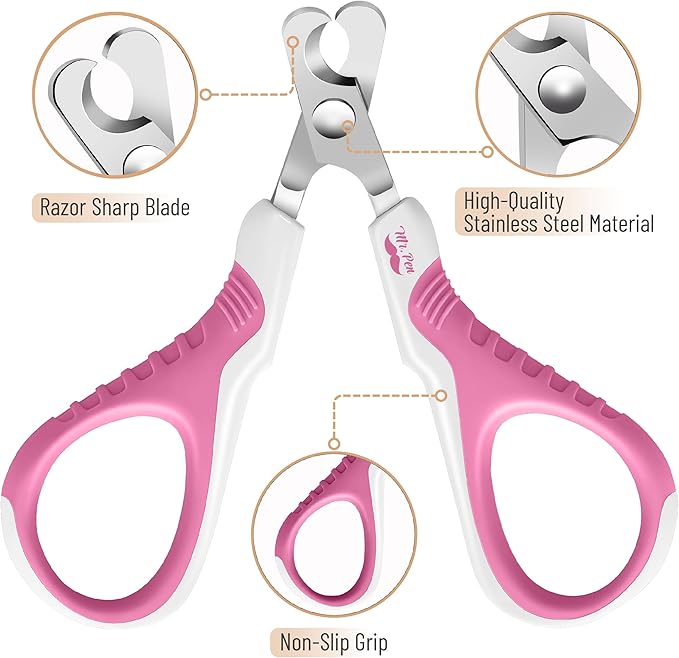 Mr. Pen Cat Nail Trimmer - Pink, Cat & Dog Nail Clippers, Kitten & Small Dog Claw Trimmer