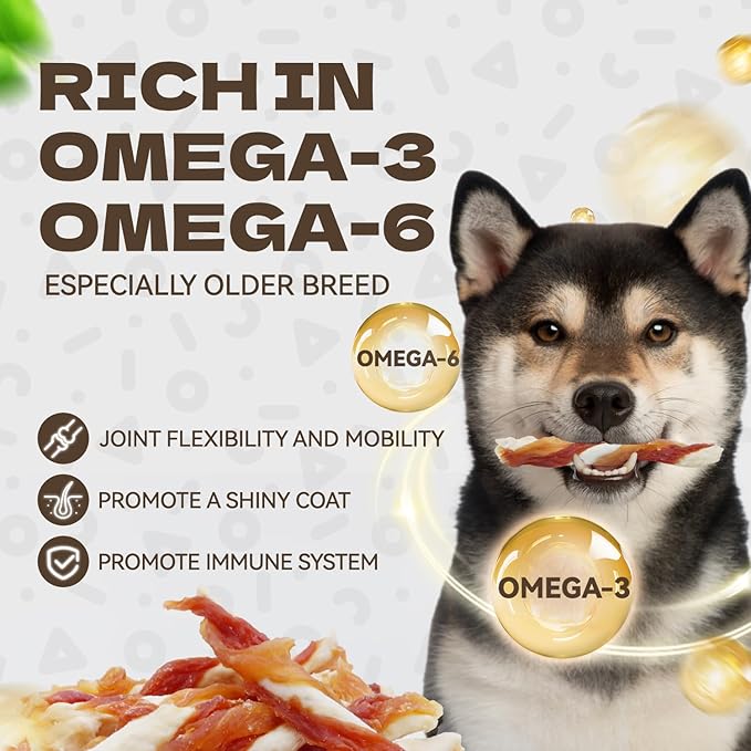 Triple Flavor Dog Jerky Treats, Real Chicken Duck and Cod Twist Strips Dog Training Treats Snacks Healthy Rawhide-Free Chews for Small Medium Large Breeds 10.54oz