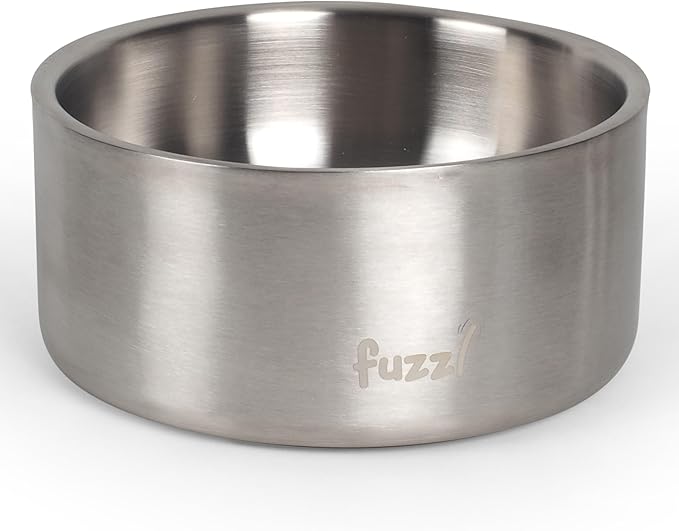 Titan Thermal Bowl 8 inch - Brushed Stainless Steel Insultated Thermal Bowl for Indoors and Outdoors with Rubber Base - Versatile Bowls and Dog Water Bowl for Hydration and Feeding