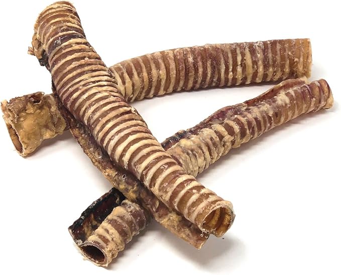 ValueBull Beef Trachea Tubes, Premium 10-12 Inch, 80 Count Bulk Pack - Natural Angus Dog Chews with Glucosamine, Chondroitin & Amino Acids