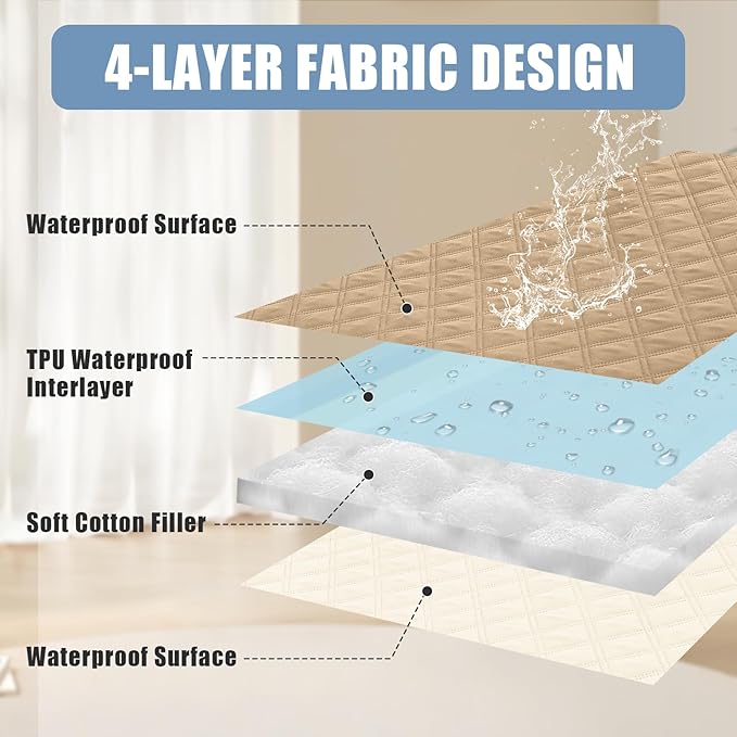 Smiry Waterproof Dog Blanket, Reversible Dog Bed Cover Pet Blanket, Soft Pet Couch Covers for Sofa Washable, Bed Couch Sofa Furniture Protector for Puppy Cat Kids (40"x70", Camel/Beige)