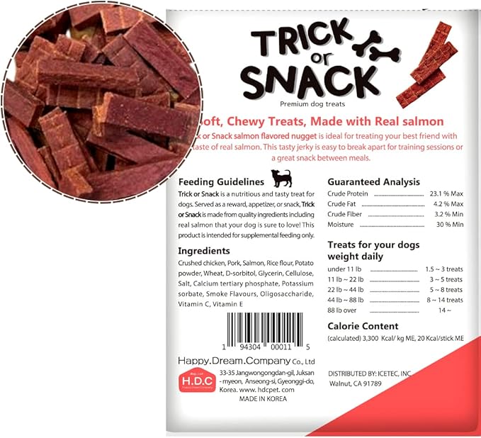Premium 1lb Dog Jerky Treats | Dog Training | Dog Walking | Natural Grillers | Healthy Smoked Beef Chicken Salmon Chews Snacks Salmon Original Nugget