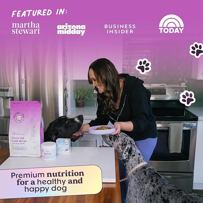 Bundle x Joy Grass-Fed Lamb Dog Food 12lb Bag with Added Probioitics, Poultry-Free, Digestive Gut Health, No Chicken or Beef, Made in USA