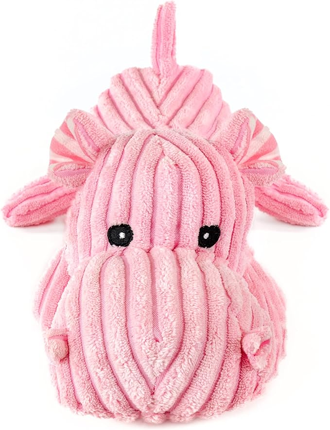 Giftable World Dog, Safari and Bug Pet Plush Toy with Squeaker (Lying Rhino, Hippo, Elephant)