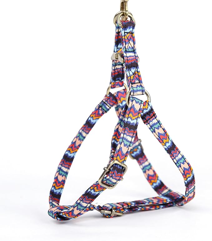 Angie and Allie Organic Cotton Personalized Step in Dog Harness,Custom Dog Halter Vests,Adjustable No Pull Canine Halter Harness for Small Medium Large Dogs