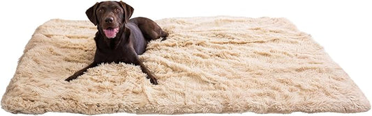 Best Friends by Sheri Calming Shag Cat and Dog Blanket with Non-Skid, Water Resistant Base, Machine Washable, Taupe, 60" x 80"