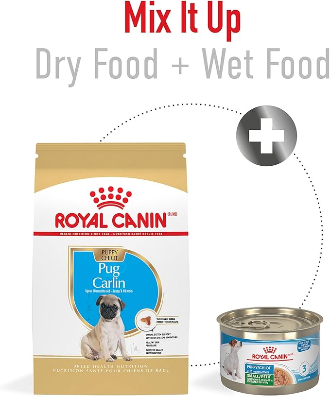 Royal Canin Breed Health Nutrition Pug Puppy Dry Dog Food, 2.5 lb Bag