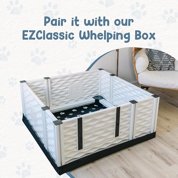 EZwhelp Reusable Dog Pee Pads, Washable Waterproof Mats for Dog Potty Training or Whelping Pads, 50x50 Inch, 2 Pack