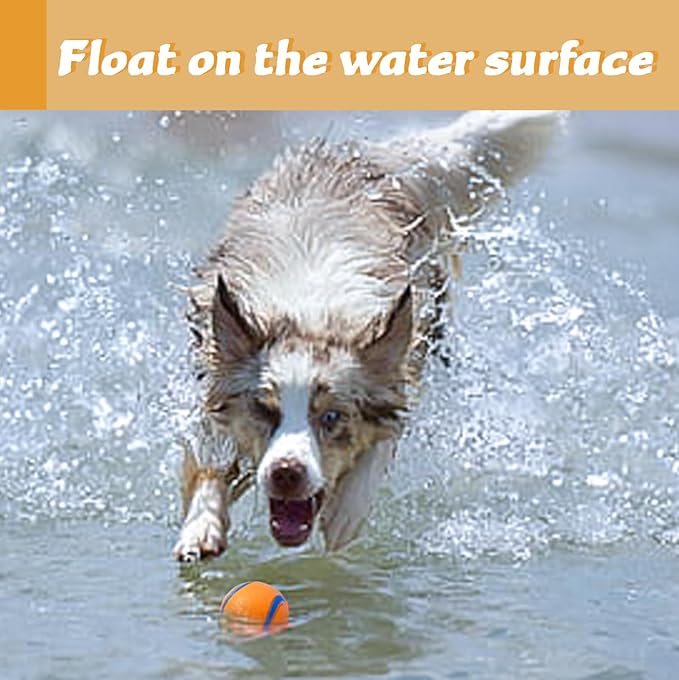 Dog Toy Ball,Rubber Sound-Producing Toy Ball, with a Groove Design That is Resistant to Bites, Has a High Bounce, Dog Training Interactive Pet Toy, Relieving Pet Anxiety（Large Size）