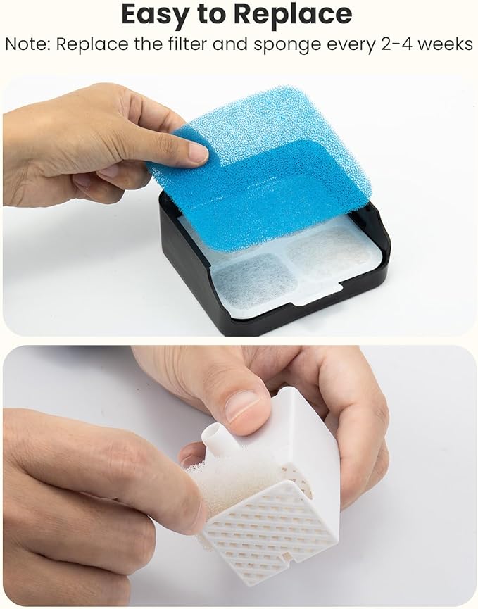 oneisall 8Set Filters for for PW07SAU 10L/2.64Gal Stainless Steel Dog Water Fountain