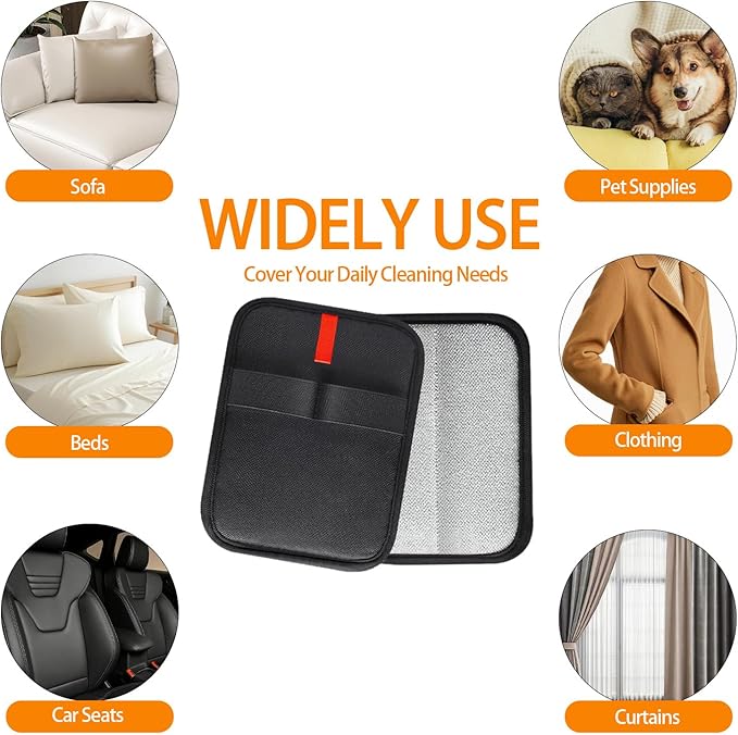 Pet Hair Removal Gloves, 2 Pack, Reusable Static Tech Grooming Mitts for Cats and Dogs, Washable Fur Remover for Furniture, Carpet, Car Seats