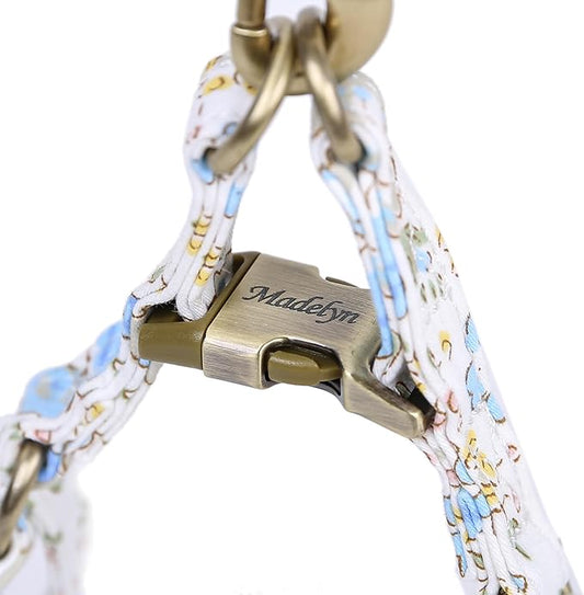 Angie and Allie Organic Cotton Personalized Step in Dog Harness,Custom Dog Halter Vests,Adjustable No Pull Canine Halter Harness for Small Medium Large Dogs