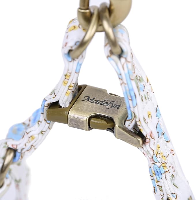 Angie and Allie Organic Cotton Personalized Step in Dog Harness,Custom Dog Halter Vests,Adjustable No Pull Canine Halter Harness for Small Medium Large Dogs