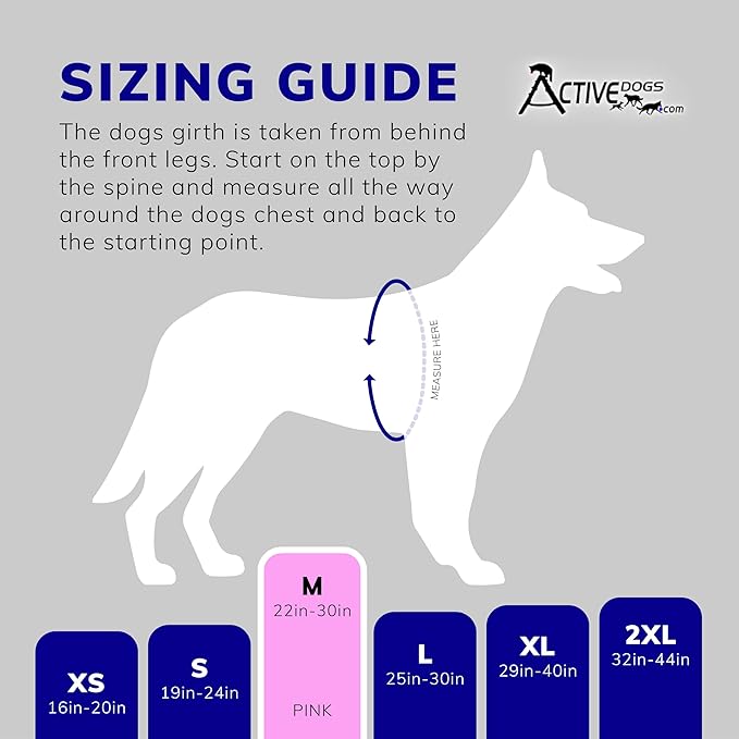 ActiveDogs Full Service Dog Kit - Medium Pink - Service Vest Harness with Handle, ID Holder, ADA Cards, Medical Alert Keychain, Leash & Patches