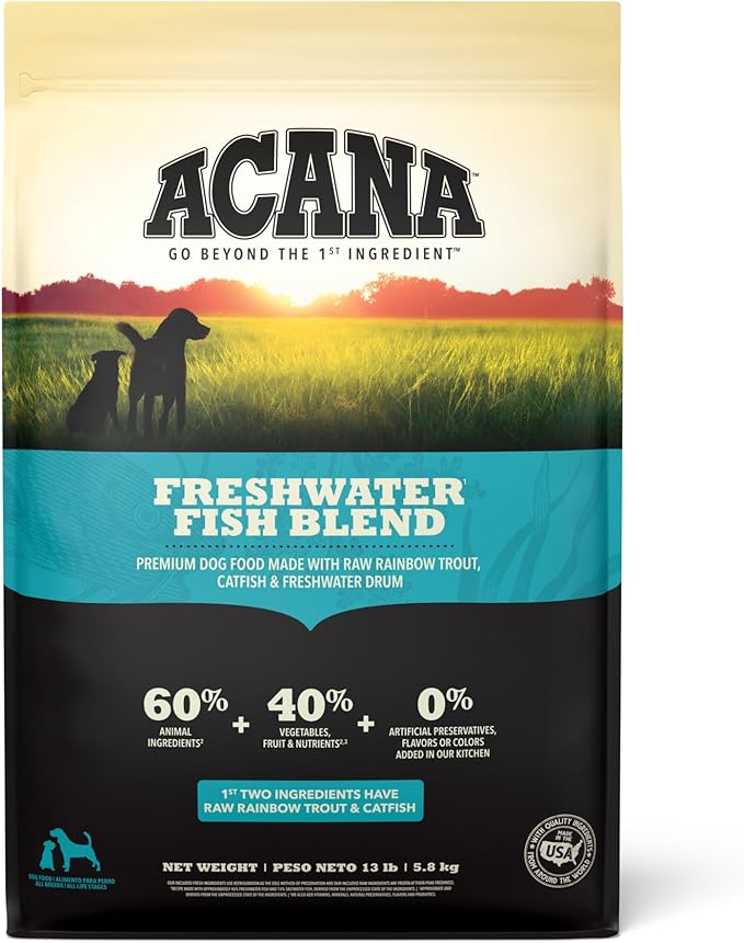 ACANA Grain Free Dry Dog Food Freshwater Fish Recipe 13lb Bag