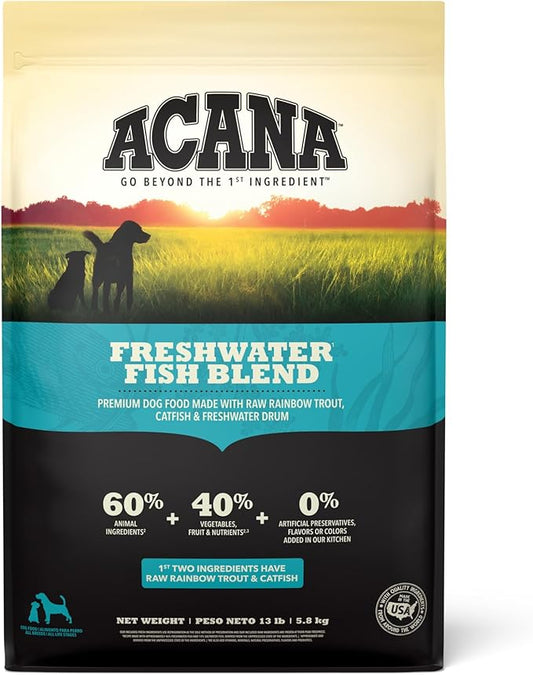 ACANA Grain Free Dry Dog Food Freshwater Fish Recipe 13lb Bag