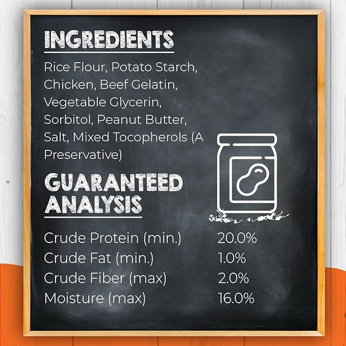 Canine Naturals Peanut Butter Chew - 100% Rawhide Free Dog Treats - Made with Real Peanut Butter - All-Natural and Easily Digestible - 2 Pack of 9 Inch Extra Large Rolls for Dogs 75 lbs and Upp