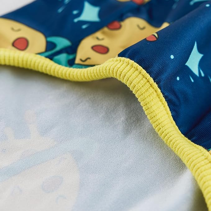 Dog Pajamas Onesie for Small & Medium Dogs - Polyester, Cozy, Wrinkle-Resistant Four-Legged Apparel (Blue Black, Large)