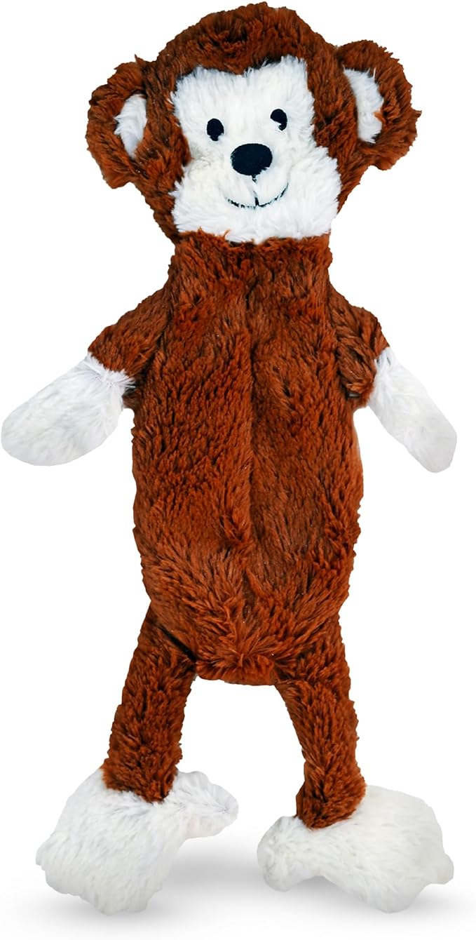 FGA MARKETPLACE Monkey Flat NO Stuffing NO Squeak Plush Dog Toy, Funny Style Will Entertain Your Pet for Hours, Recommended for Small and Medium Dog 21 INCH Long